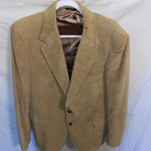 Anton’s Men’s Corduroy Jacket Size 40R Beige Going Out Party Comfort